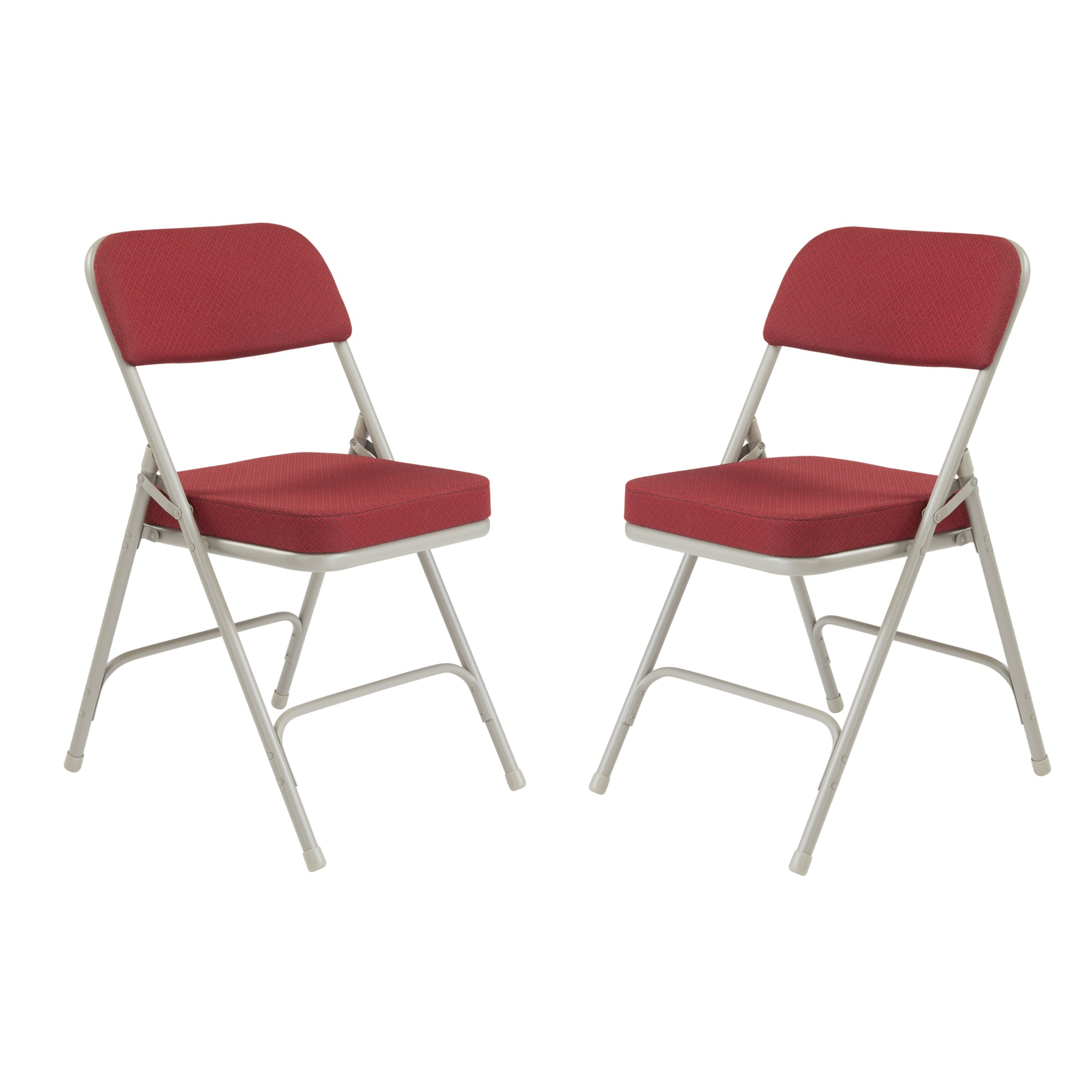 National Public Seating, 3200 Series 2in. Fabric Folding Chair, Primary Color Burgundy, Included (qty.) 2, Seating Type Folding Chair, Model# 3218